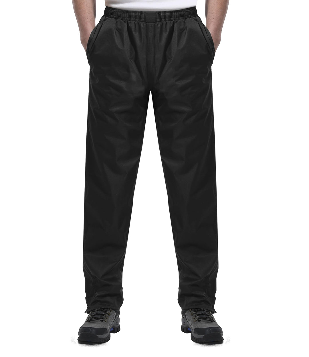 Regenhose für Herren wasserdichte Leichte Winddichte Outdoorhose zum Wandern Camping Golf S / 30L Sc