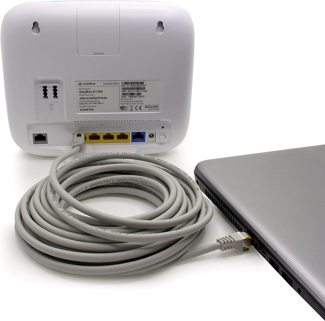 Cat.7 Netzwerkkabel 10m Grau 10 Stück Cat7 Ethernetkabel Netzwerk LAN Kabel Rohkabel 10 Gb s SFTP PI