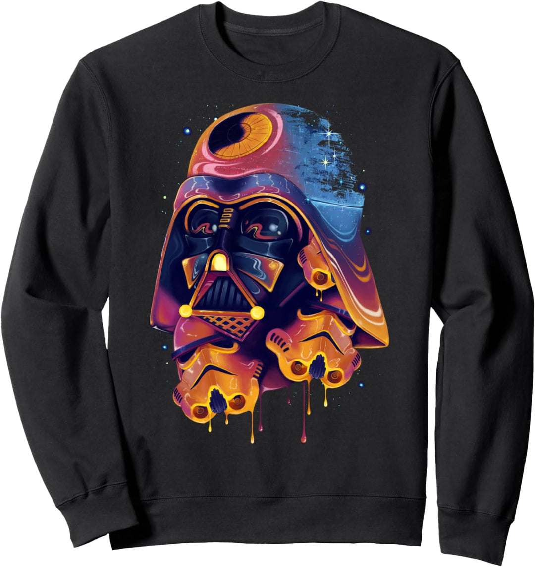 Star Wars Darth Vader & Troopers Groovy Drip Poster Sweatshirt