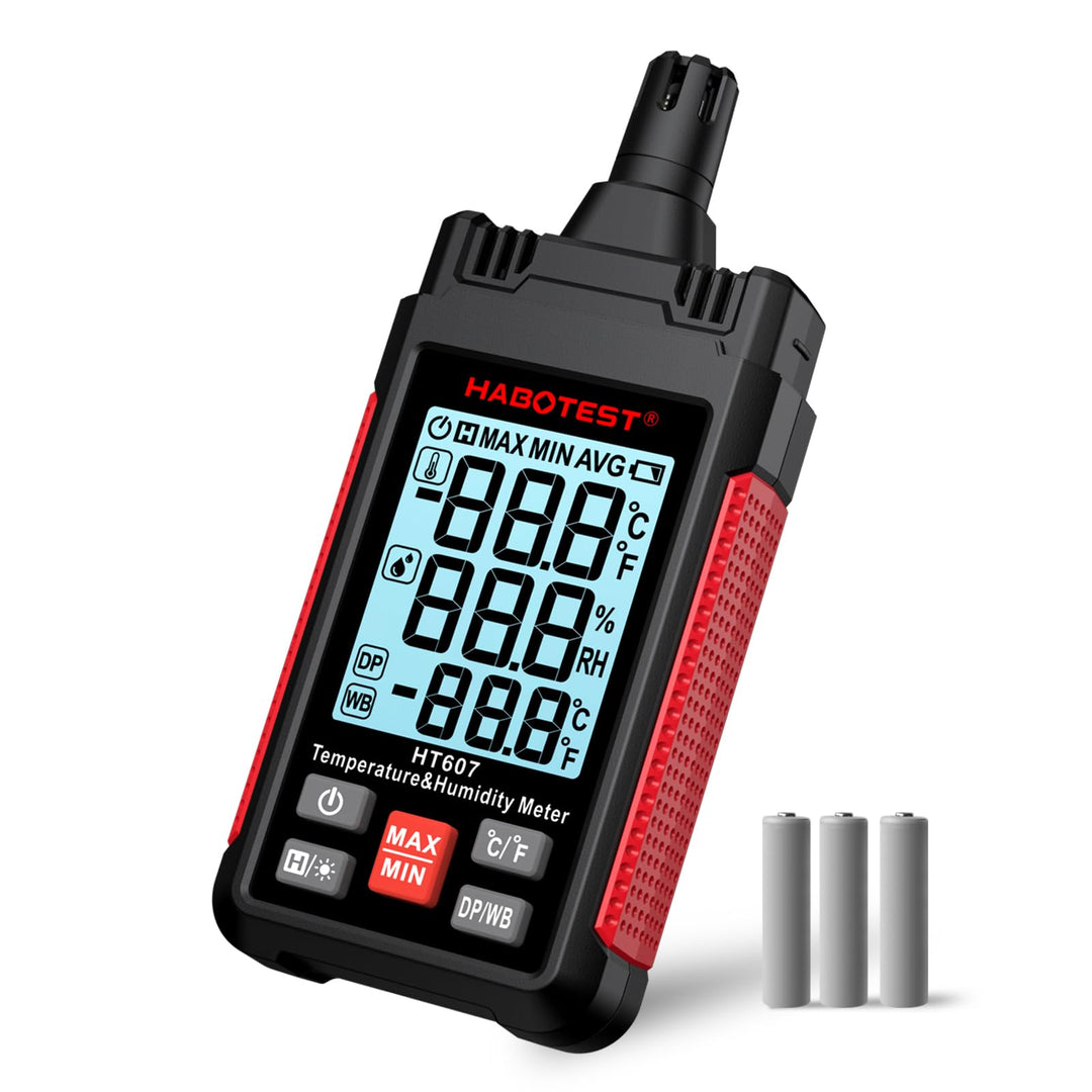 Habotest Temperatur- und Luftfeuchtigkeitsmesser HT607