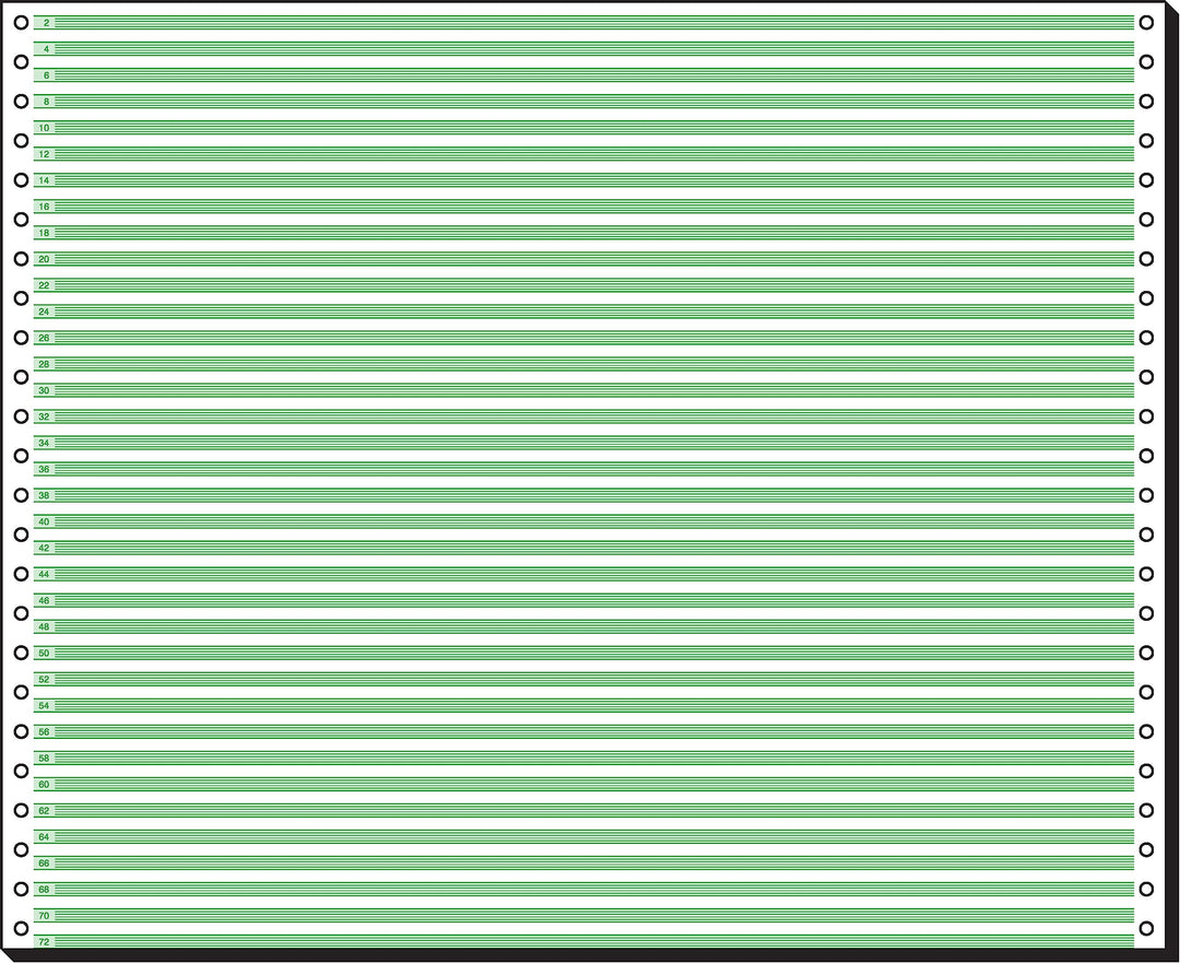 91000 Endlospapier 1fach mit Leselinien 12 Zoll x 375 mm (A3 quer), 60 g, 2000 Blatt