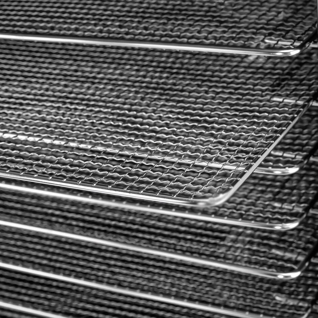 Dörrer Dehydrator 10 Tray Dörautomat Einstellbarer Temperatur 30-90℃ und 24 Stunden Timer Obsttrockn