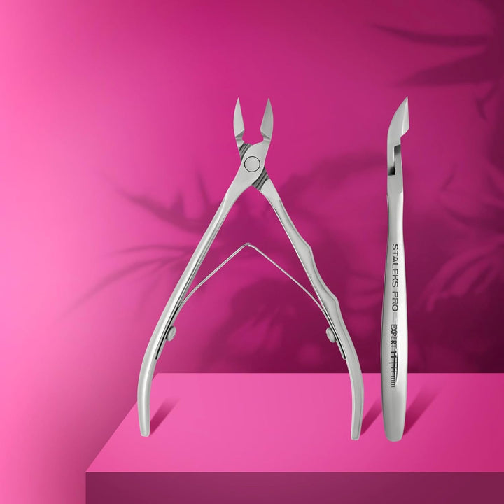 K-00 Profi Hautzange Staleks Länge 11cm Schnitt 1,2cm Lederschutzhülle