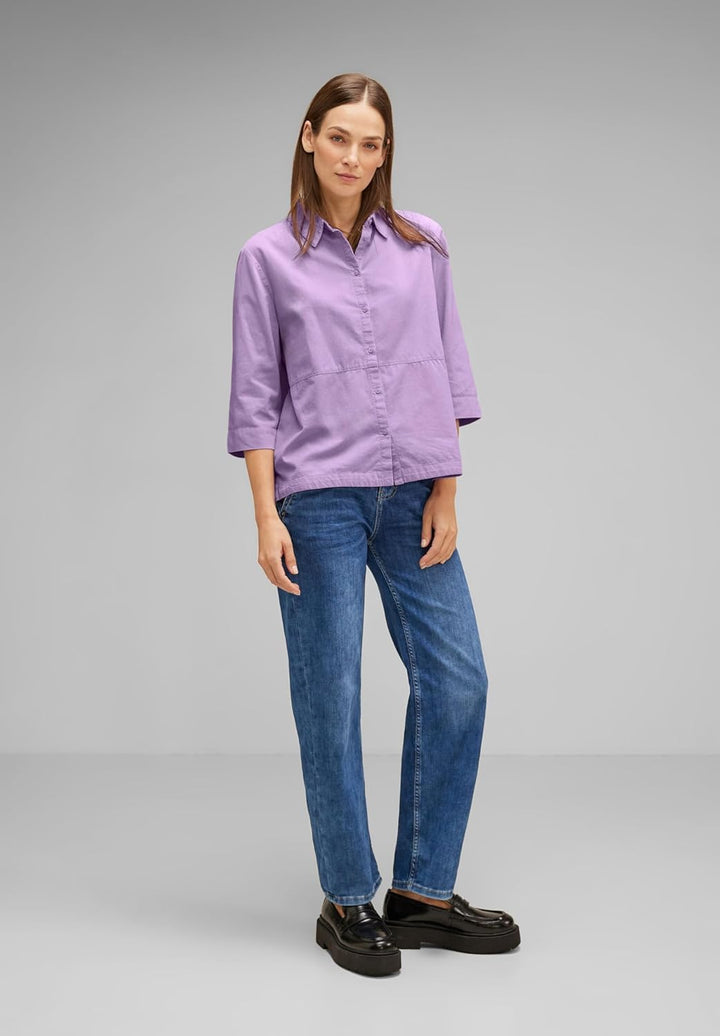 Street One Damen Blouse, Soft Pure Lilac