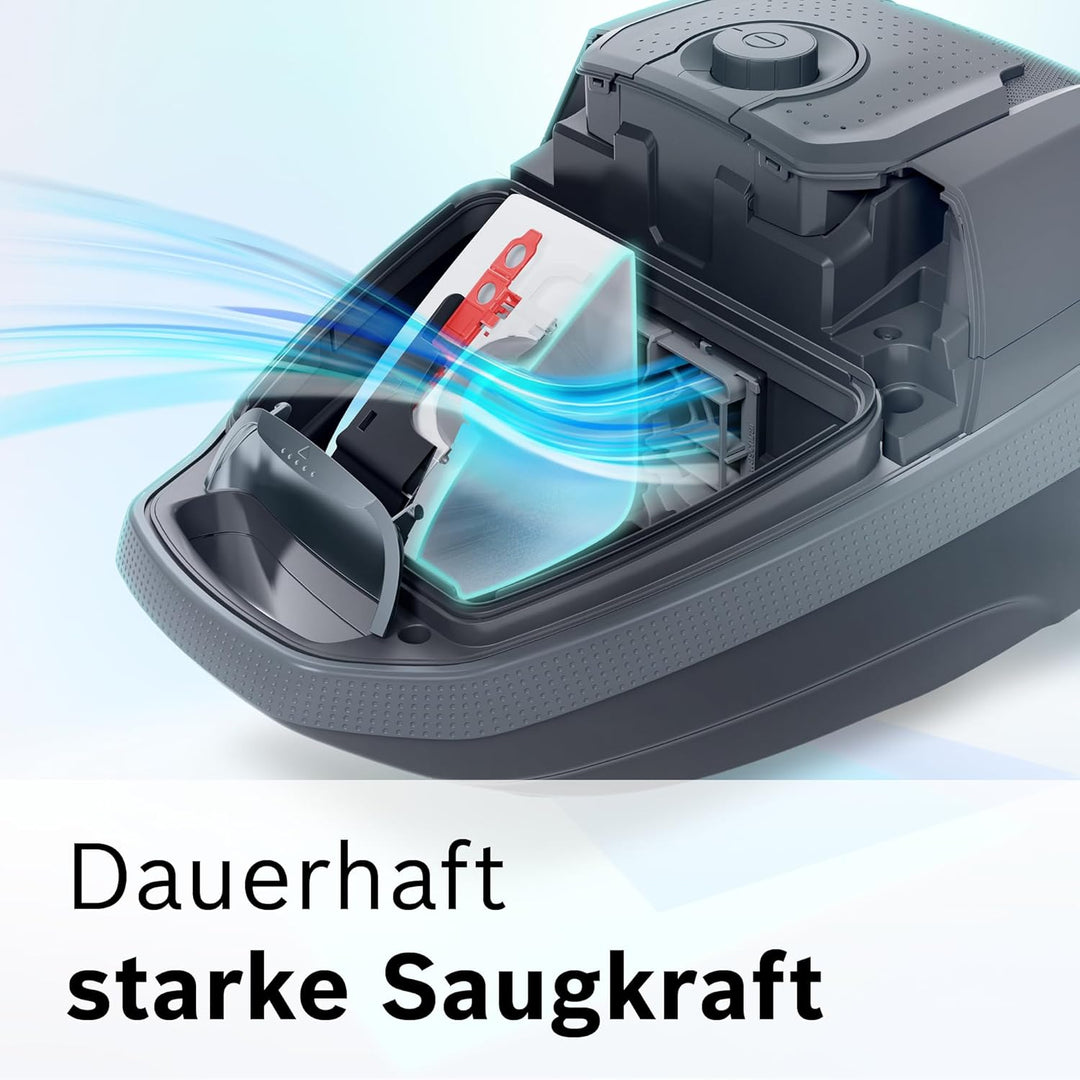 Bosch Staubsauger mit Beutel Serie 8 BGL8XALL, Testsieger, ideal für Allergiker, Hygiene-Filter, 10