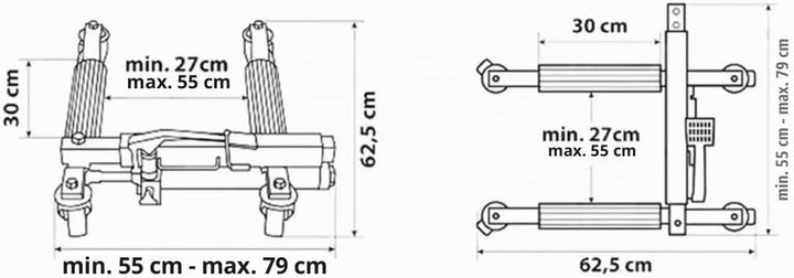 Herkules Werkzeuge Rangierhilfe hydraulisch Wagenheber Autoheber Rangierroller