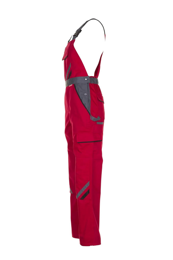 Planam 2336038 Highline Latzhose, Rot/Schiefer/Schwarz, Grösse 38 Rot/Schiefer/Schwarz 38, Rot/Schie
