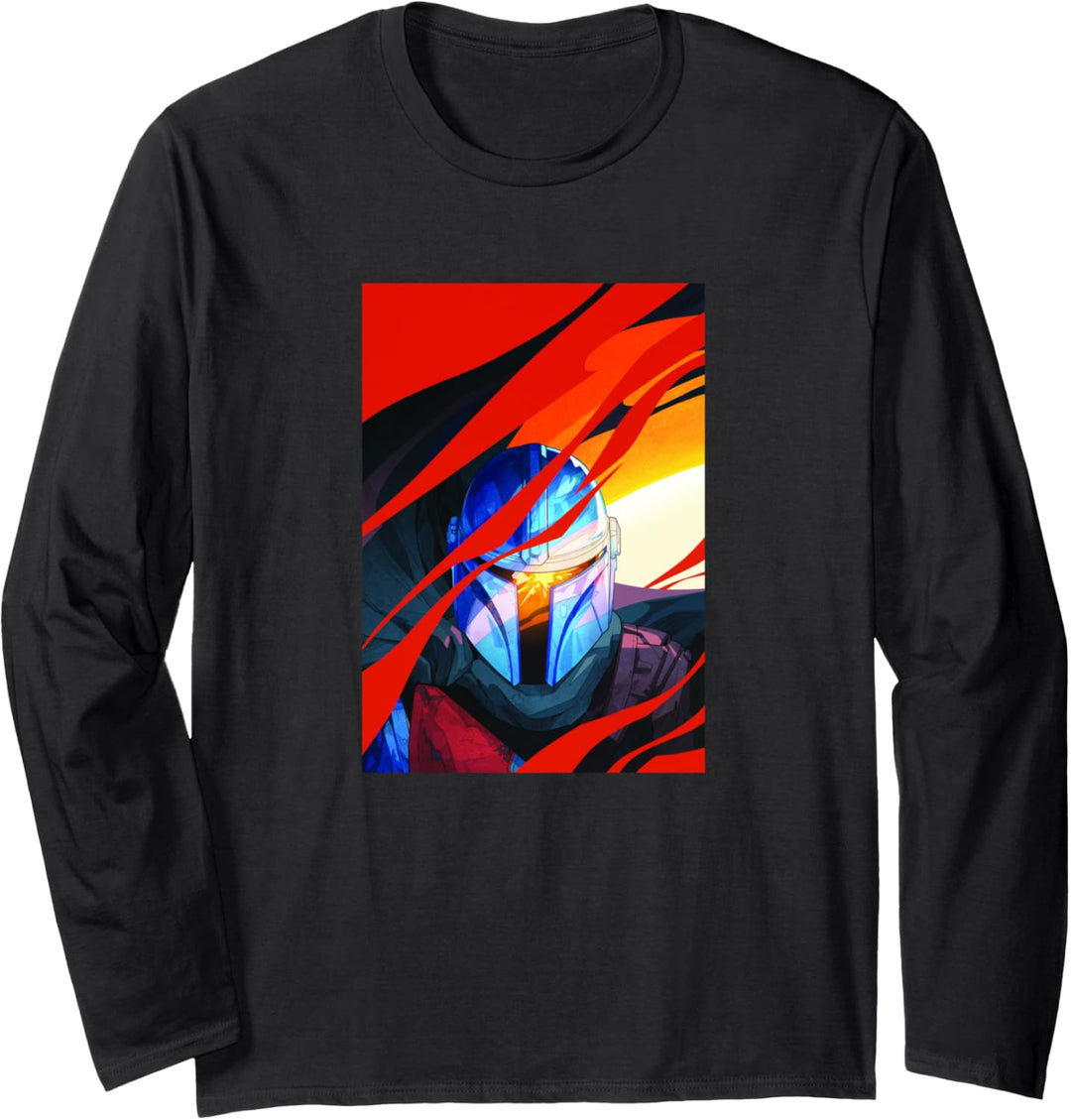 Star Wars Mandalorian Smoke Poster Langarmshirt