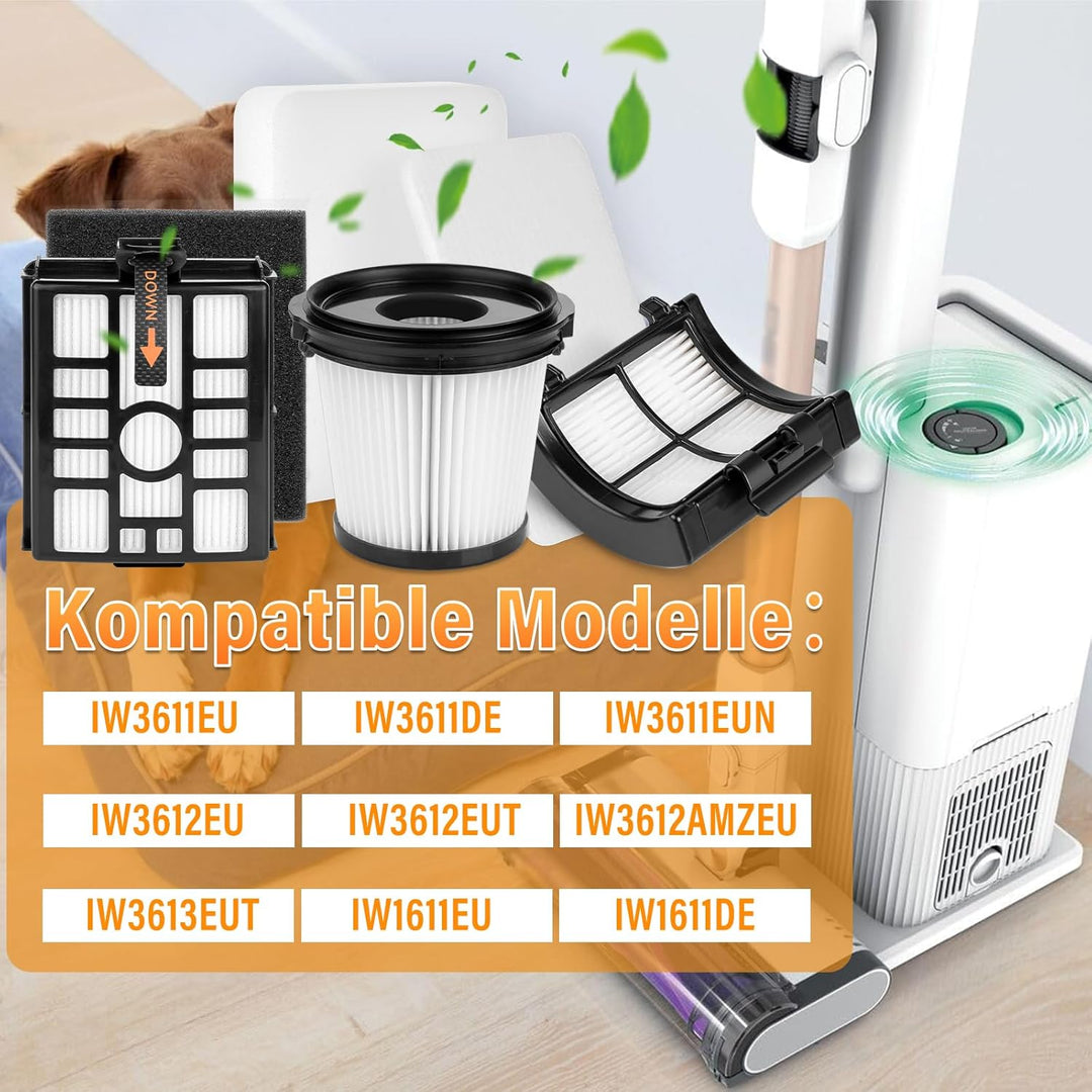 HOUSEMAX IW3612EUT Filter Kompatibel mit Shark IW3611EU, IW3611DE, IW3612EU, IW1611DE, IW1611EU, BU1