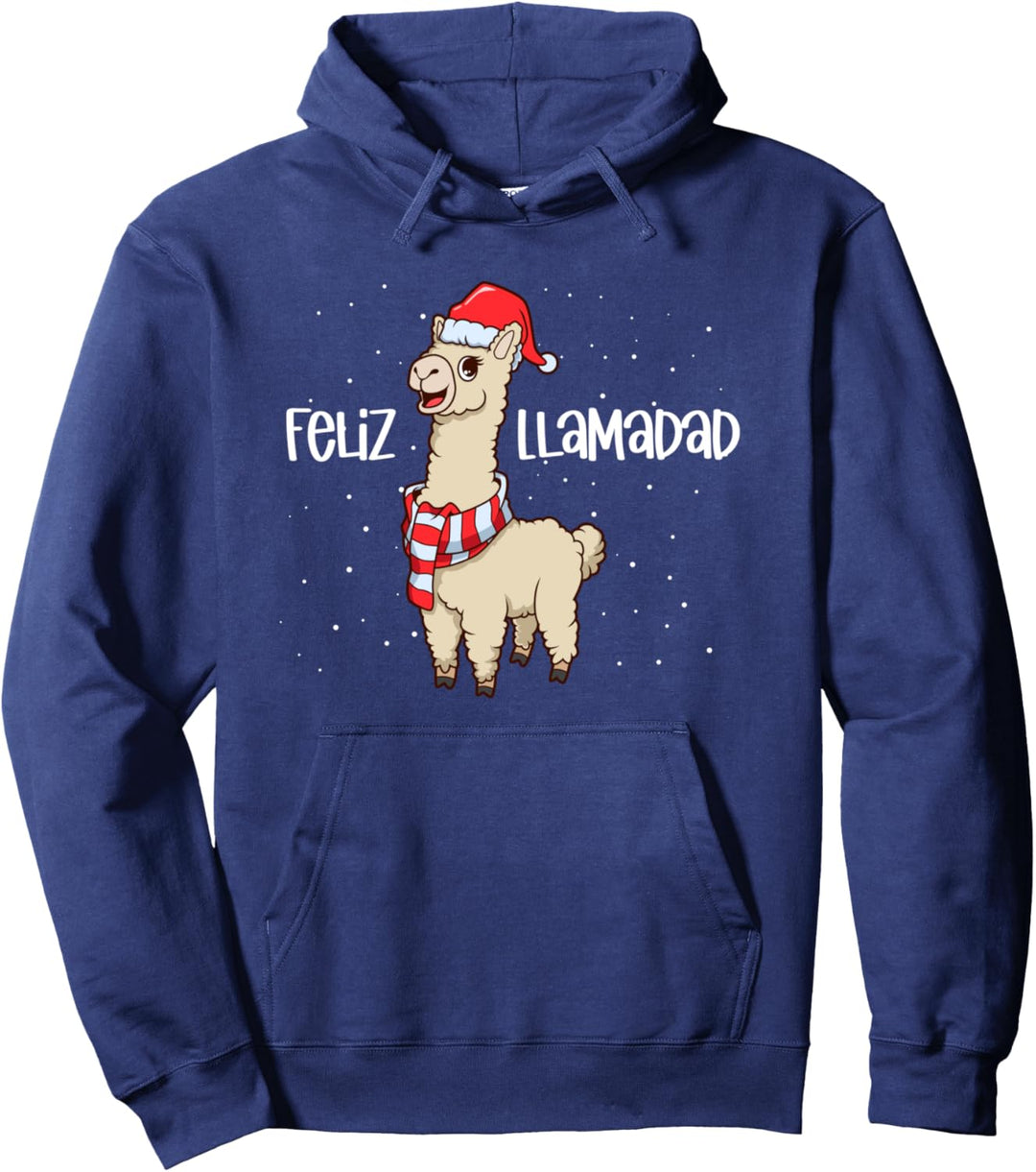 Weihnachtslama - Feliz Llamadad Pullover Hoodie