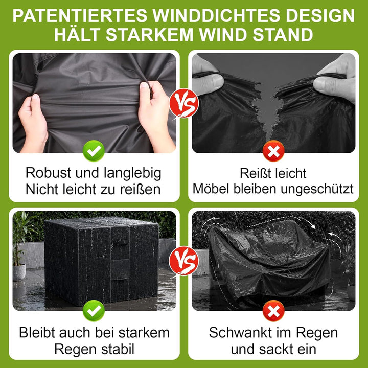 Abdeckung für Gartenmöbel 60x60x60cm Gartenmöbel Abdeckung Schutzhülle Sitzgarnituren Gartentische u