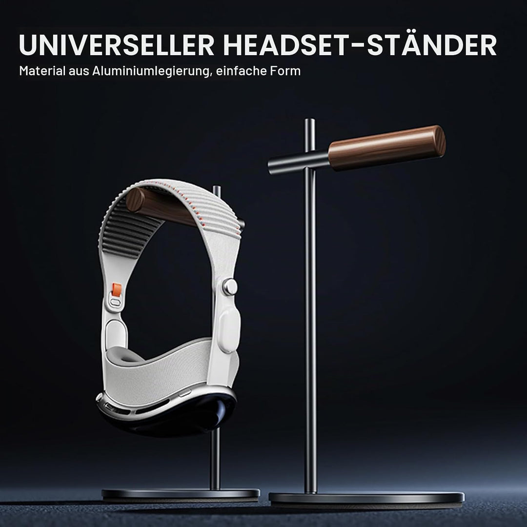 Kopfhörerständer aus Eichenholz, Headset Ständer für Schreibtisch, Universal Halterung Halter für Ai