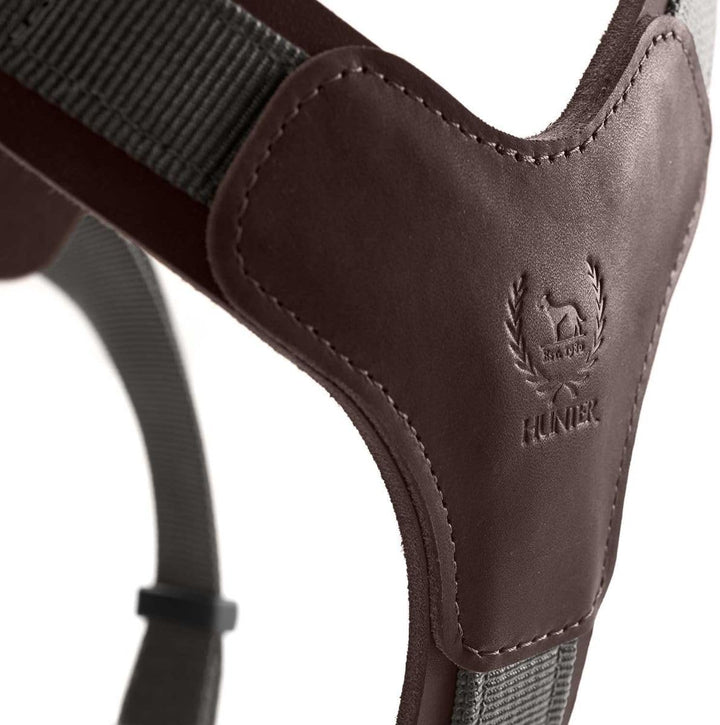 HUNTER AALBORG MIXED Hundegeschirr, S, dunkelbraun/grau dunkelbraun/grau 46 - 67 cm, dunkelbraun/gra