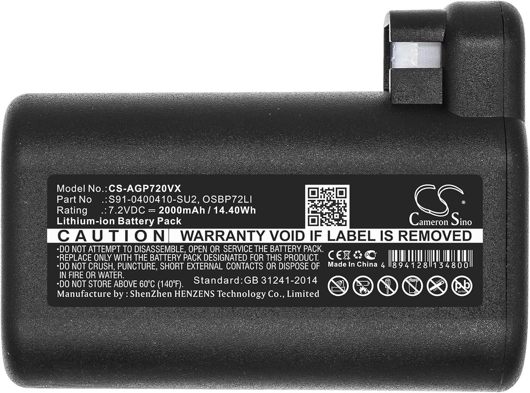 Cameron Sino Neu 2000mAh Ersatz Akku für AEG Electrolux Osiris, RX7-1-TM, RX9-1-IBM, RX9-1-SGM, RX9-