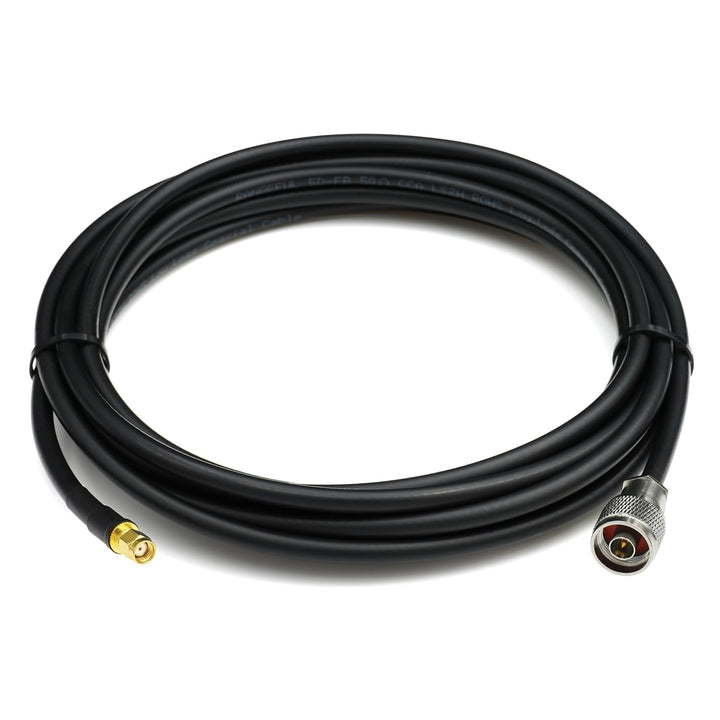 5m RP-SMA Stecker auf N Stecker Koaxialkabel – 5 Meter 5D-FB Verlustarmes Antennenkabel Ø7.5mm Verlä