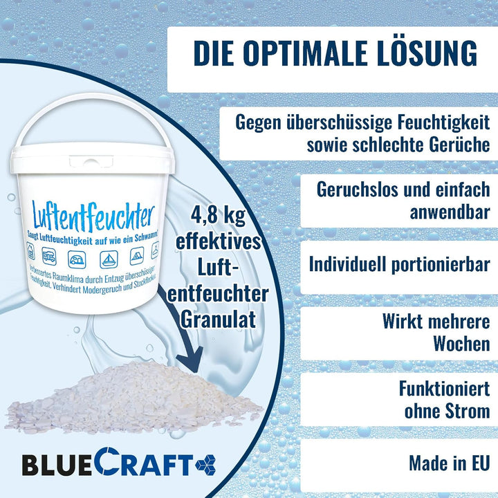 4x Luftentfeuchter Granulat 4,8 kg lose im 5 L Nachfülleimer 4er Set 1,98€/kg