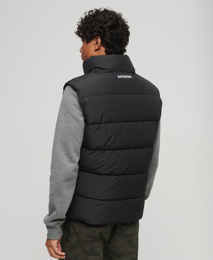 Superdry Herren Sportpuffer Gilet Jacke M Schwarz, M Schwarz