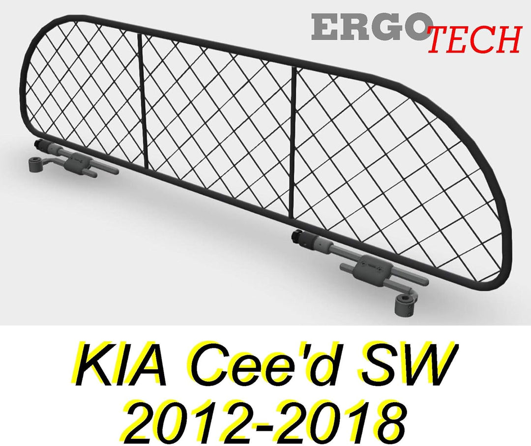 ERGOTECH Trenngitter Hundegitter für Kia Cee'd SW (2012-2018) RDA65-S, für Hunde und Gepäck