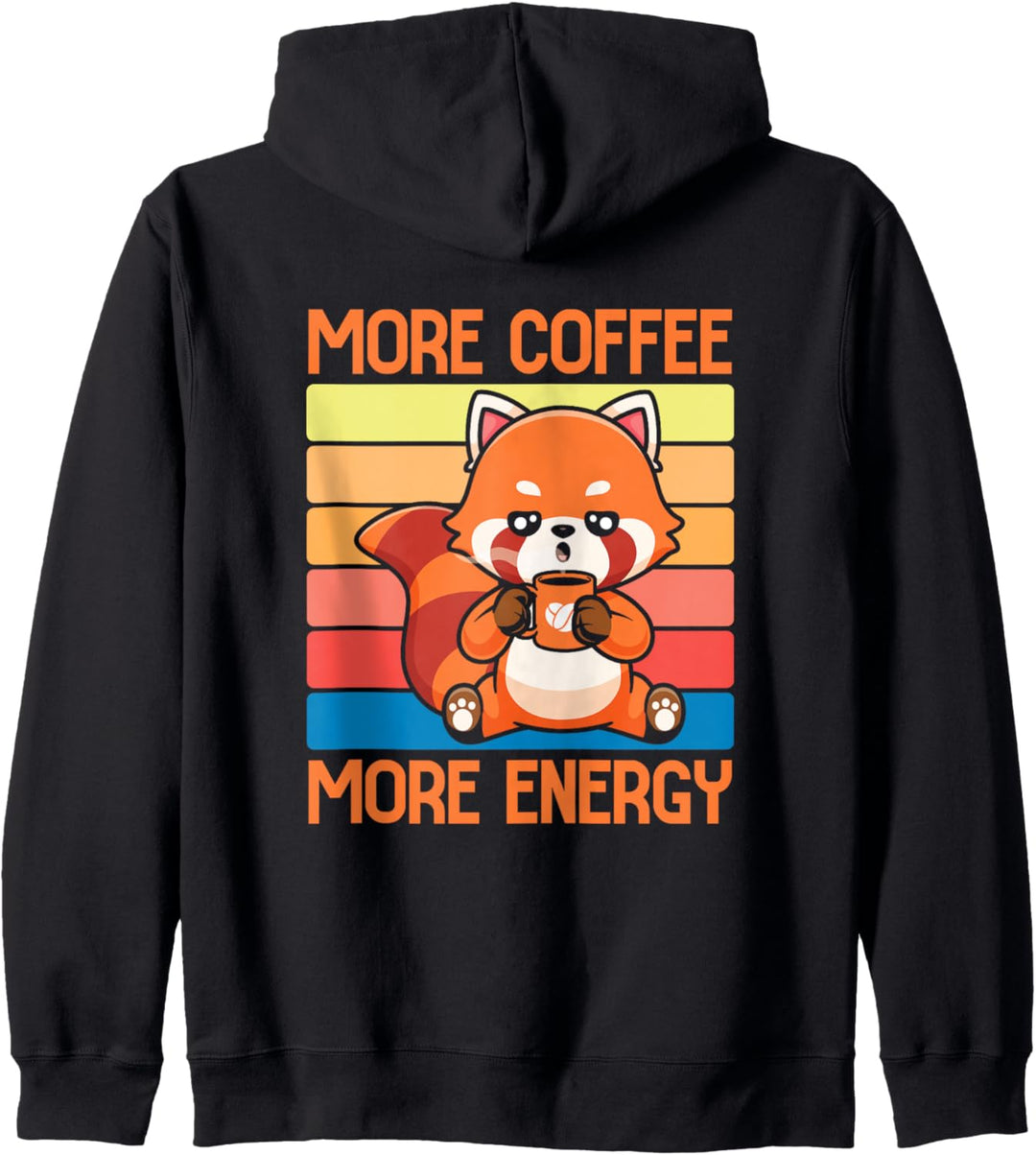 Red Panda Retro Kaffee Coffee Energy Vintage Kapuzenjacke