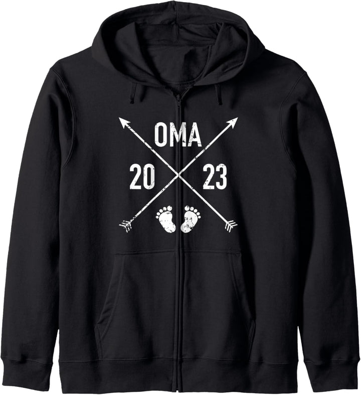 Oma 2023 Hipster werdende Grossmutter Kapuzenjacke