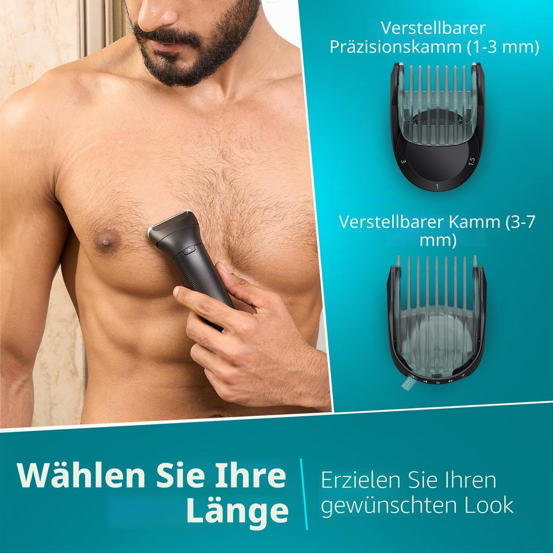 PHILIPS MULTIGROOM RASOIO CORPO BG7470/15 Wet Dry Serie 7000O