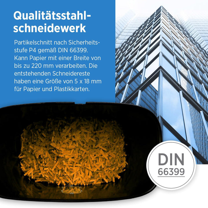 Genie 580XCD Plus Aktenvernichter | Papierschredder | Partikelschnitt | Schredder bis 10 Blatt | CD/