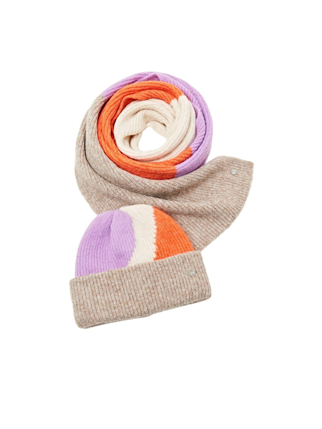 ESPRIT Geschenk-Set: Beanie und Schal Einheitsgrösse Beige, Einheitsgrösse Beige