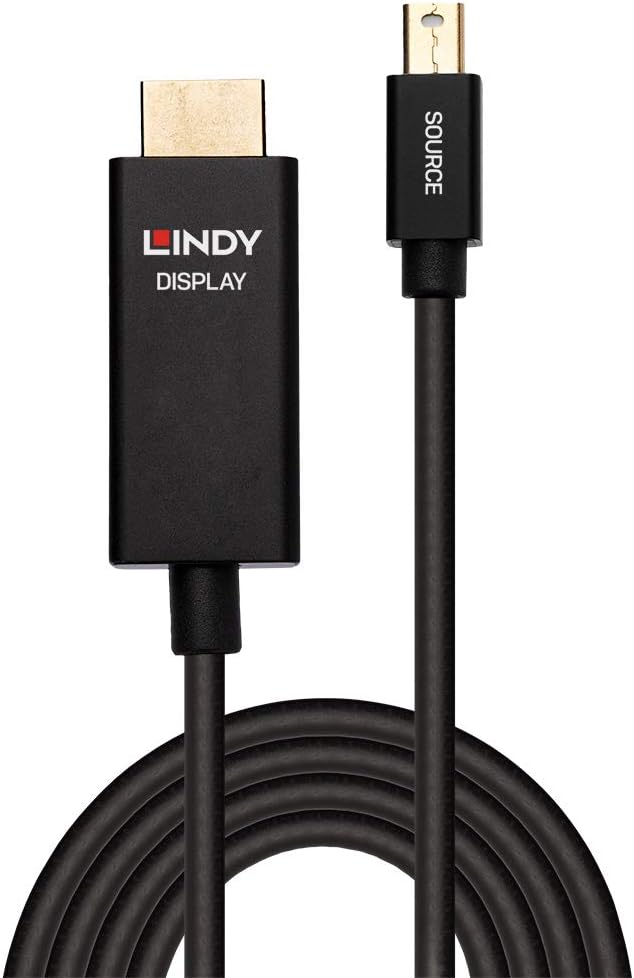 LINDY 40921 1m Aktives Mini DisplayPort an HDMI Adapterkabel mit HDR, 1m