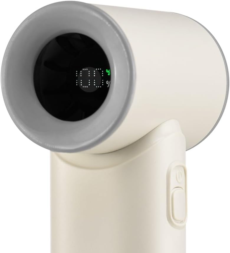 wonderlamp Chill Handventilator, Weiss, 5 Geschwindigkeiten, LED-Display, leiser Motor und wiederauf
