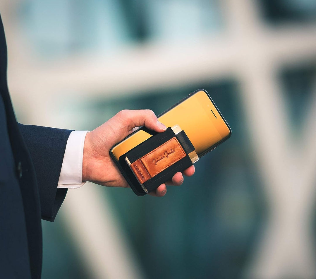 Jaimie Jacobs Nano Boy Mini Wallet, Mini Geldbörse aus Textil, Kleiner Geldbeutel, Slim Wallet mit Z