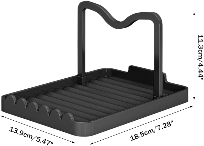 DONGKER Topfdeckelhalter & Kochlöffelablage in einem, Topfdeckel Organizer für Topfdeckel mit Einem