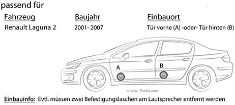 Lautsprecher Einbauset passend mit Kenwood KFC-S1356-13cm Koax Auto Einbauzubehör für Renault Laguna