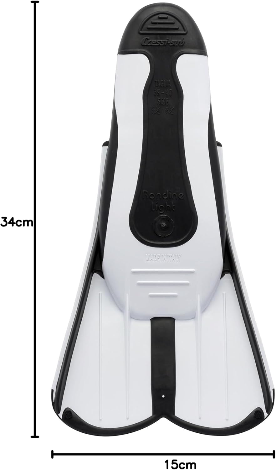 Cressi Light Fins-Kurze Flossen Zum Schnorcheln Schwimmen, Wassertraining, Verfügbar für 35/36 Weiss