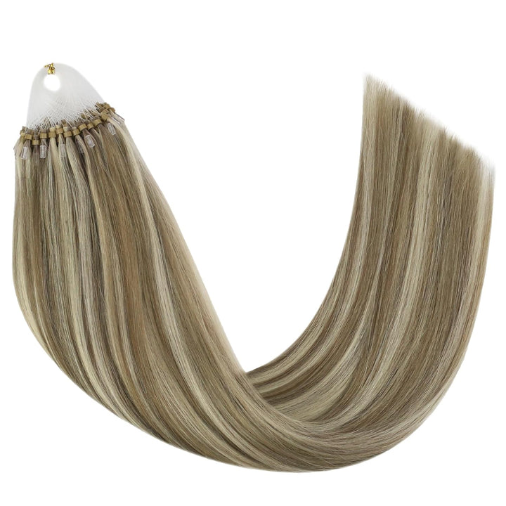 YoungSee Extensions Echthaar Microring Hellbraun Microring Extensions Echthaar 45 cm Microring Haarv