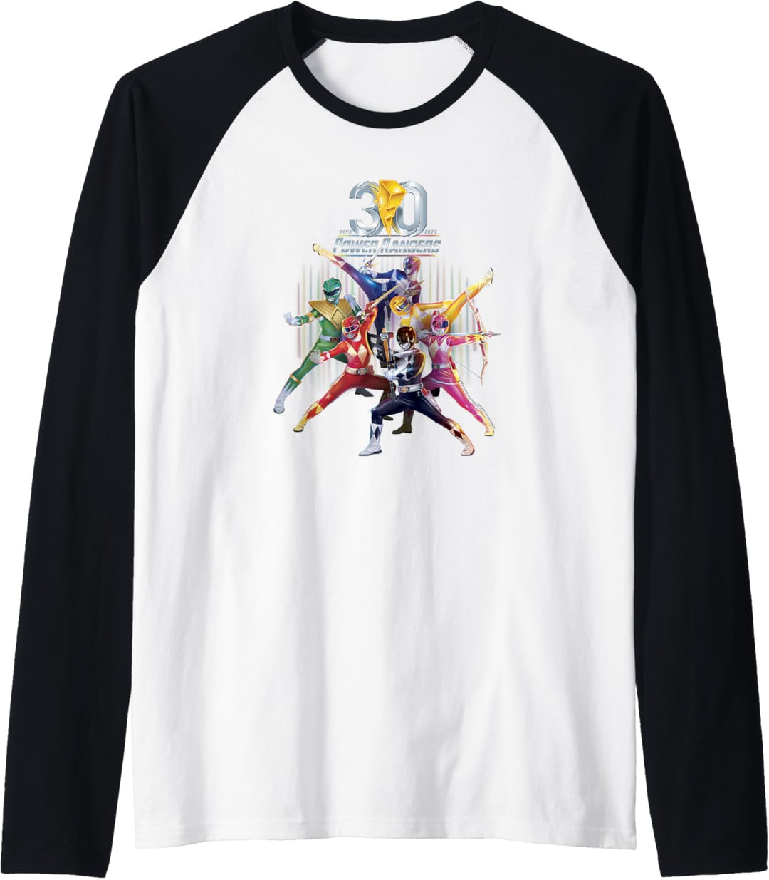 Power Rangers 30th Anniversary Mighty Morphin Vintage Poster Raglan