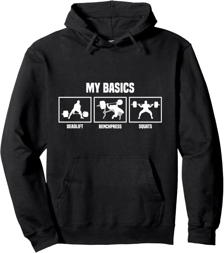 Meine Grundlagen Kreuzheben Benchpress Squads Strongman Powerlifting Pullover Hoodie