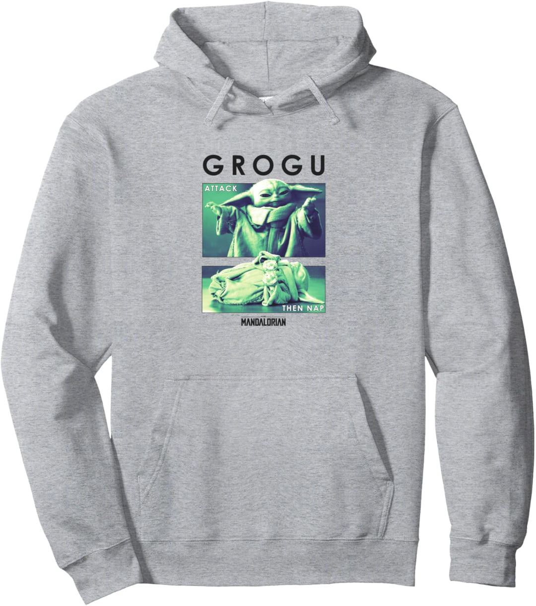 Star Wars: The Mandalorian Grogu Attack Then Nap R14 Pullover Hoodie