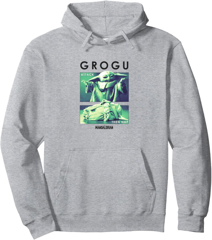 Star Wars: The Mandalorian Grogu Attack Then Nap R14 Pullover Hoodie