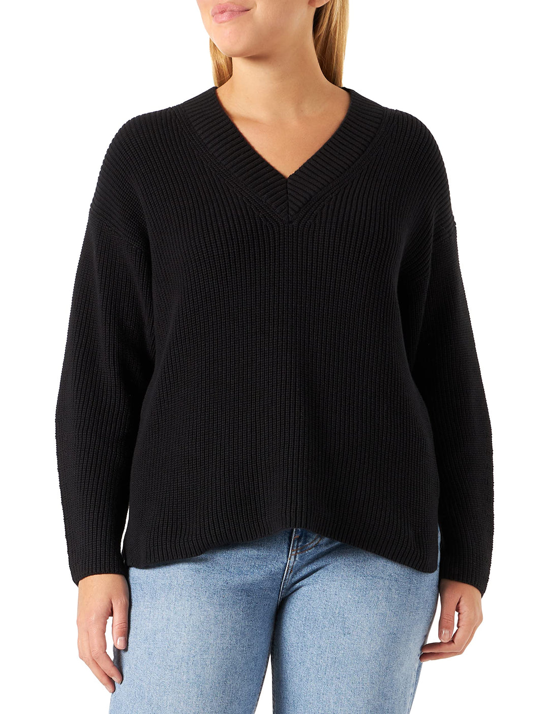 PART TWO Damen Reilapw Pu Pullover XXL Schwarz, XXL Schwarz
