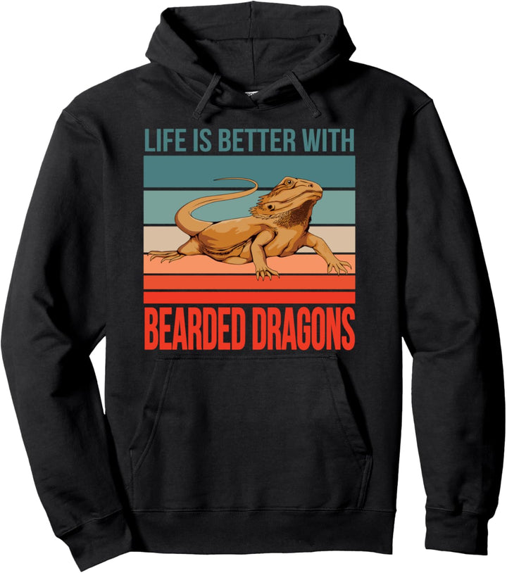 Leben besser mit Bartagamen Reptil Bartagame Pullover Hoodie