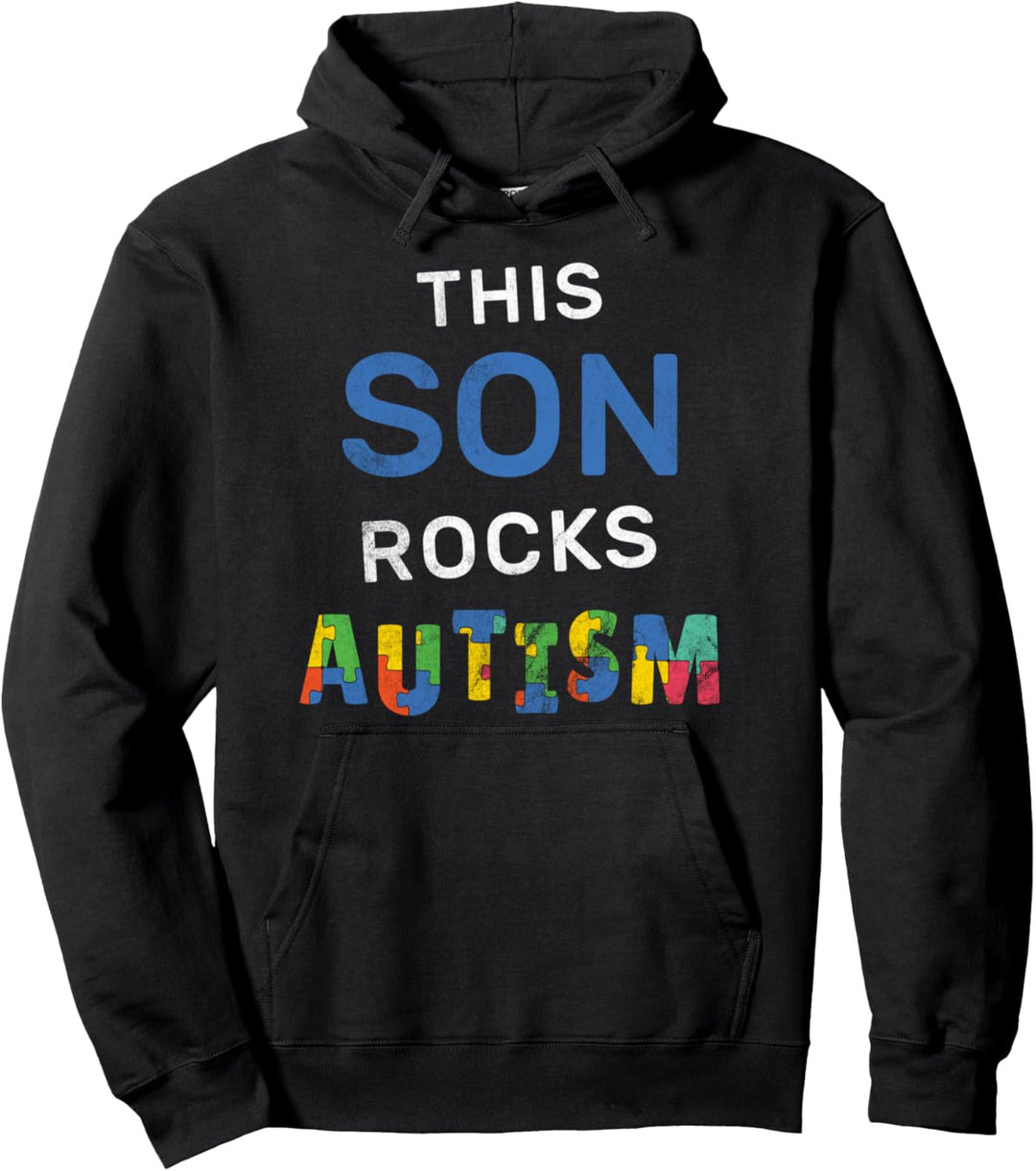 Son Rocks Autism Autist Verständnis Autismus Pullover Hoodie