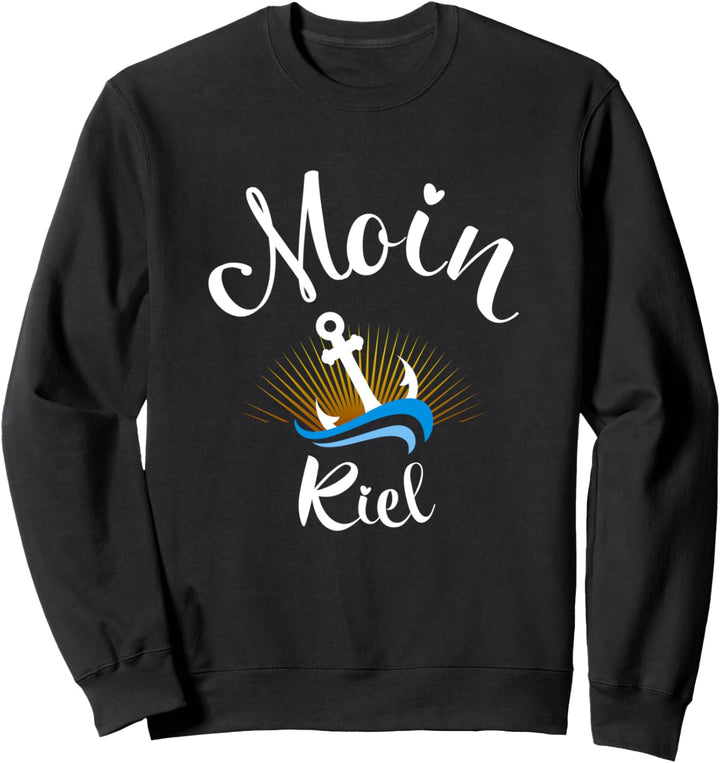 Moin Kiel mit Anker für Strandurlaub an Küste und Meer Sweatshirt
