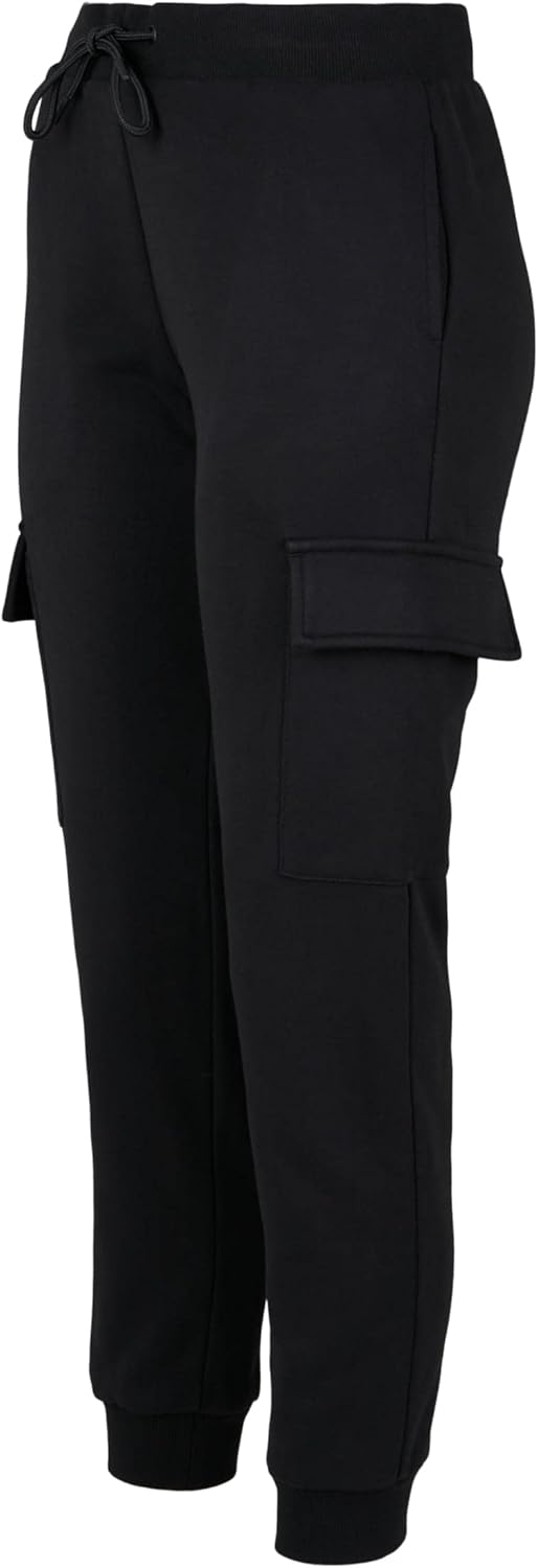Urban Classics Damen Ladies Cargo Sweat Pants Freizeithose XS Schwarz, XS Schwarz