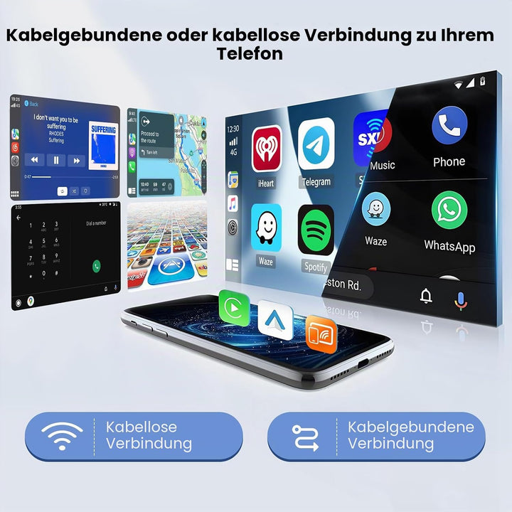 Hikity [2+64GB] Android 15 Autoradio für Toyota Corolla Verso 2004-2009 CarPlay Android Auto Wireles