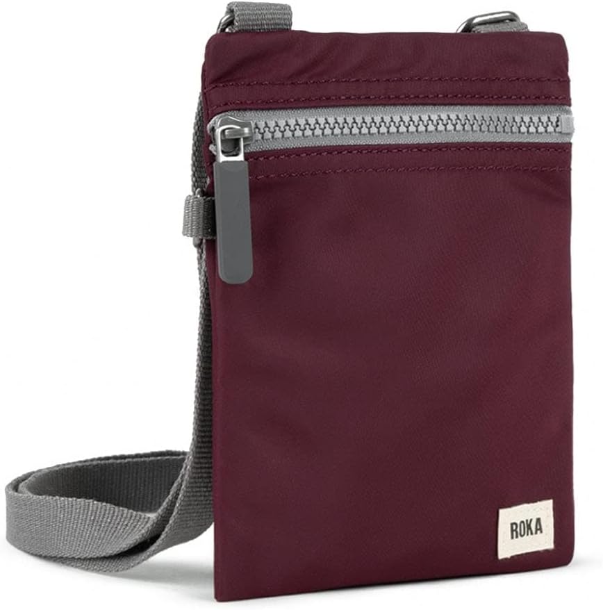 Roka London Chelsea Sling Pocket Bag Nylon Extra Small XS Pflaume, XS Pflaume