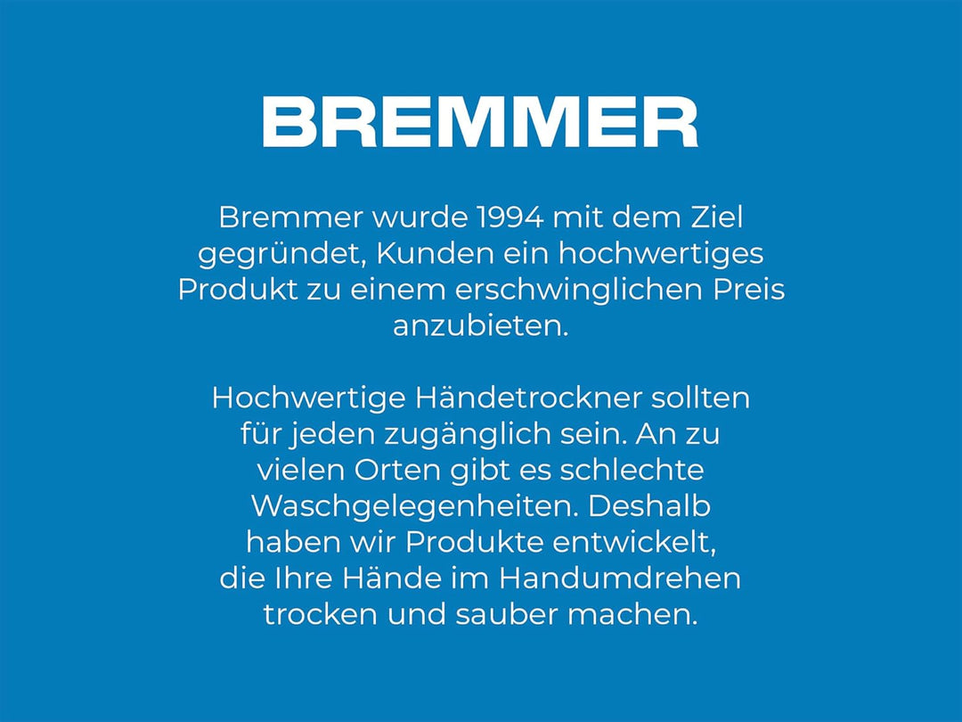 Bremmer Blade - Handtrockner | Vandalismusbeständig Umweltfreundlich Handtrockner