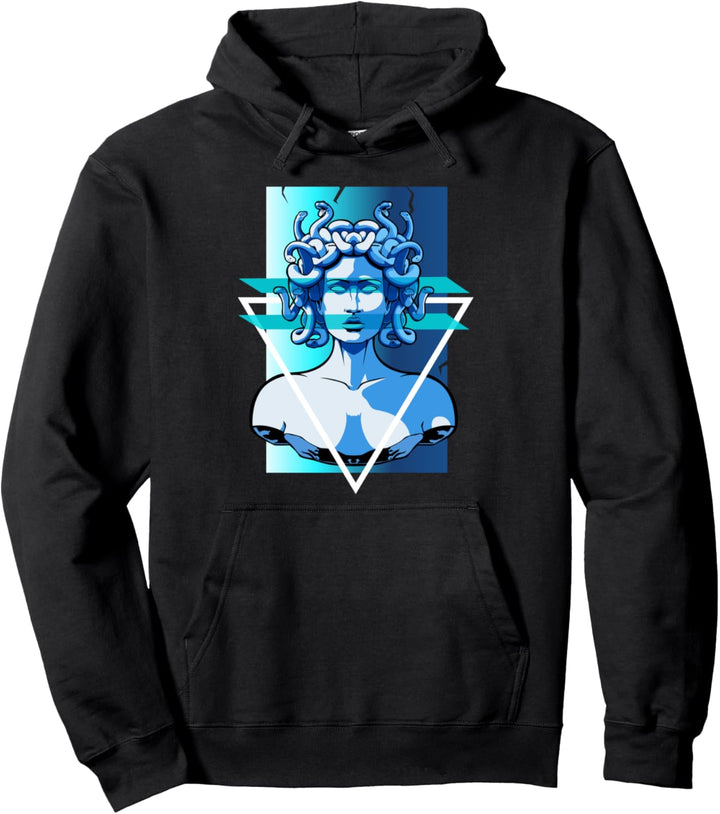 Vaporwave Medusa Statue Retro Ästhetik Japanische 80er Jahre Pullover Hoodie