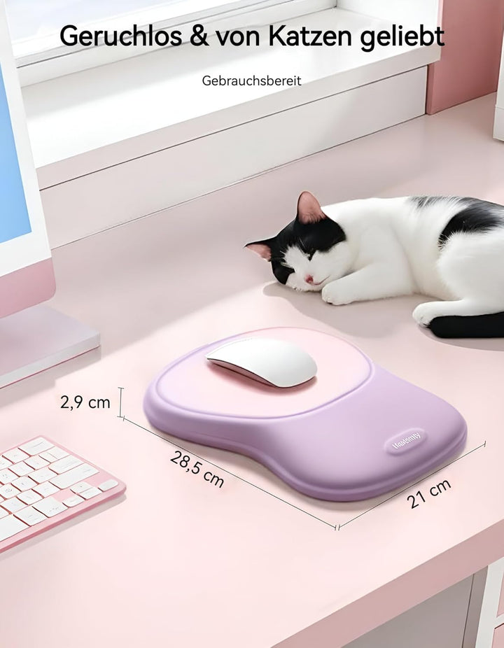 MEATANTY Ergonomisches Mauspad mit Gelkissen Mousepad Handauflage [Schmerzlinderung] [Gesunde Haltun