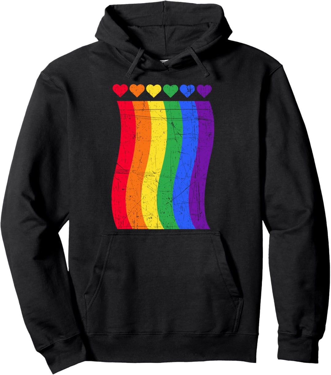 Lesbian Schwul Homo Outfit LGBT Gay Homosexualität Flagge Pullover Hoodie