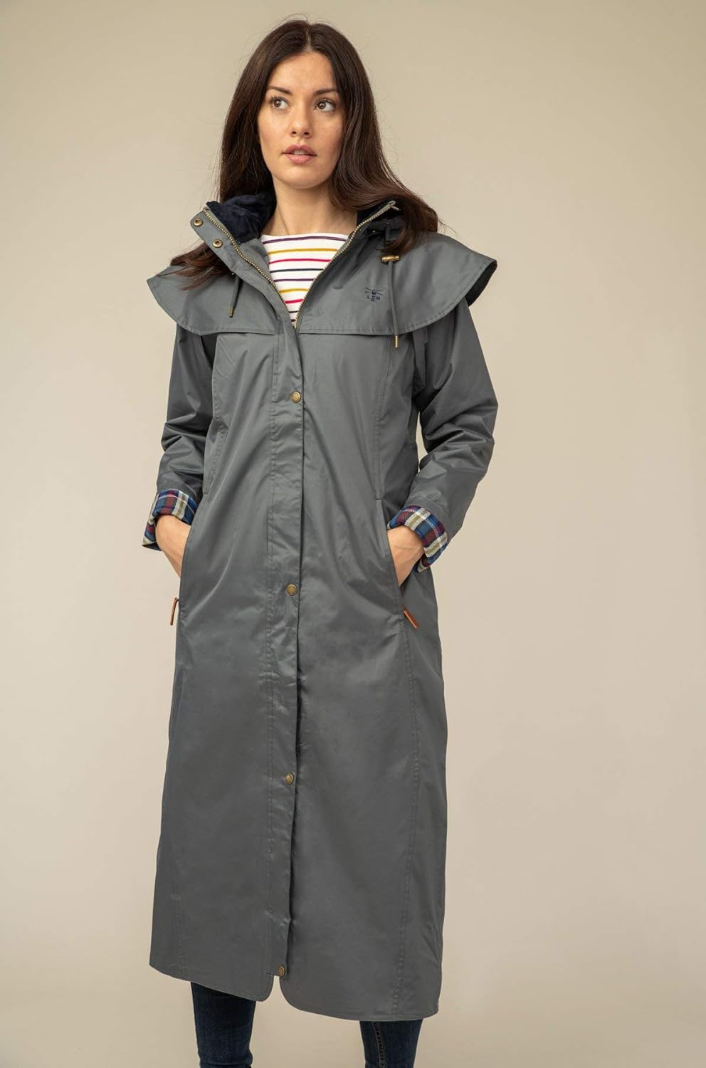 Lighthouse Outback - Damen Regenmantel - lang - wasserdicht 40 Urban Grau, 40 Urban Grau